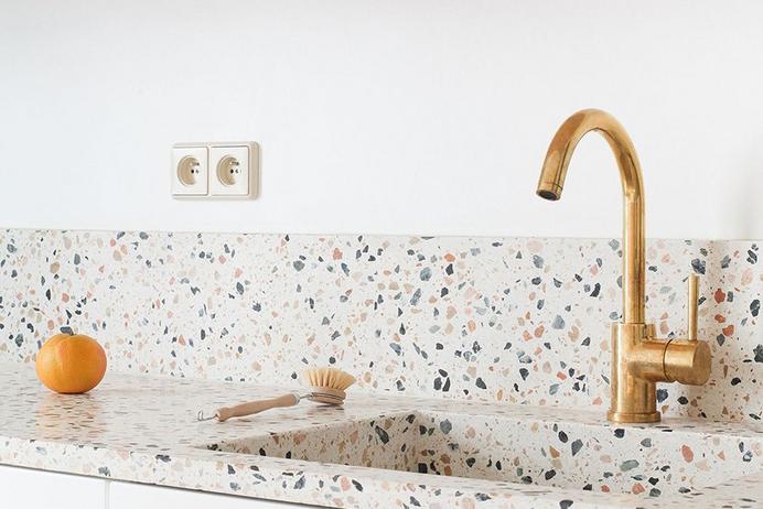 Terrazzo aanrechtblad keuken trendmateriaal