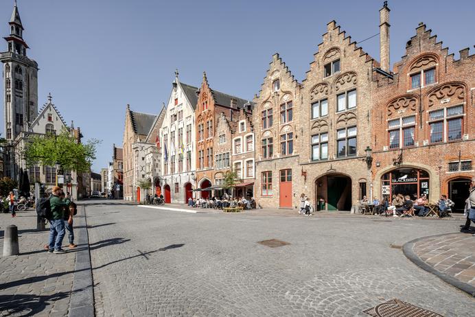 uitzicht trapgevel burgerwoning Brugge