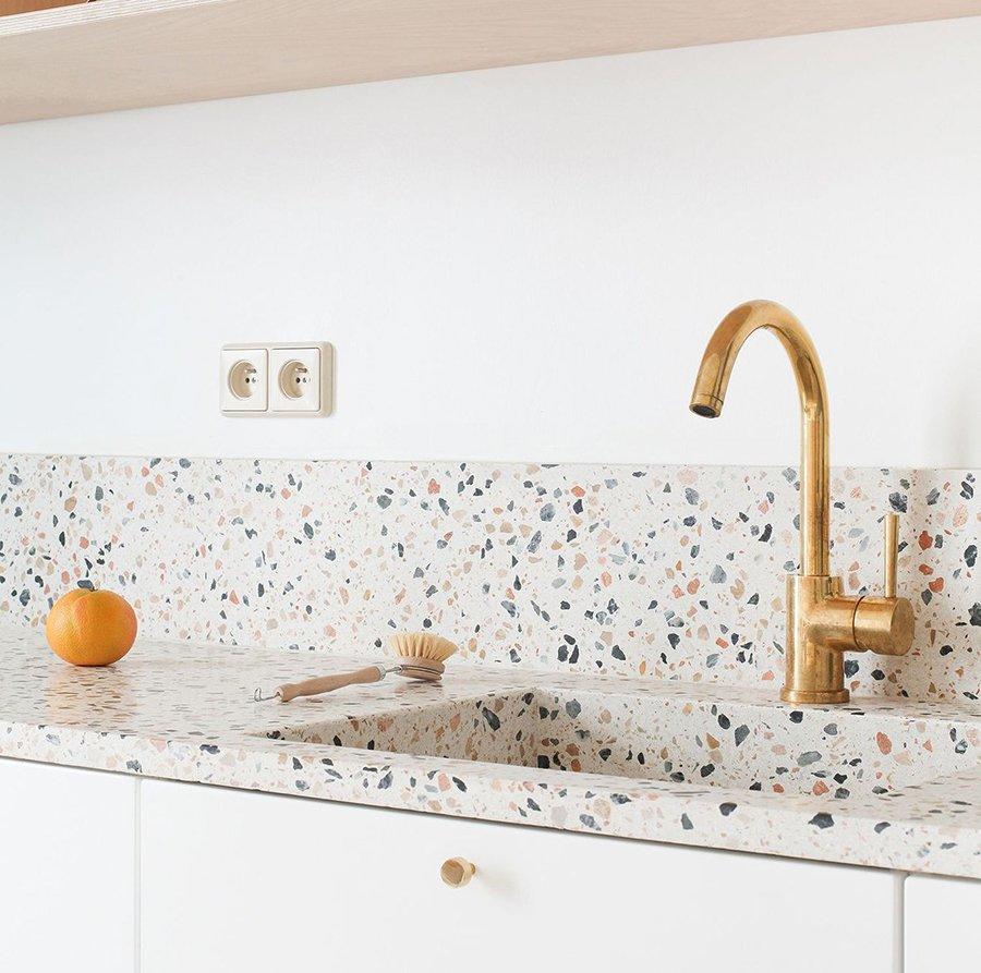 Terrazzo aanrechtblad keuken trendmateriaal